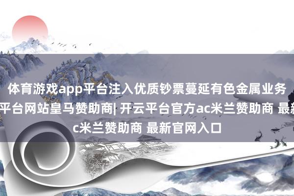 体育游戏app平台注入优质钞票蔓延有色金属业务幅员-开云平台网站皇马赞助商| 开云平台官方ac米兰赞助商 最新官网入口